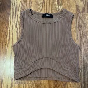 Nude/ brown tank top